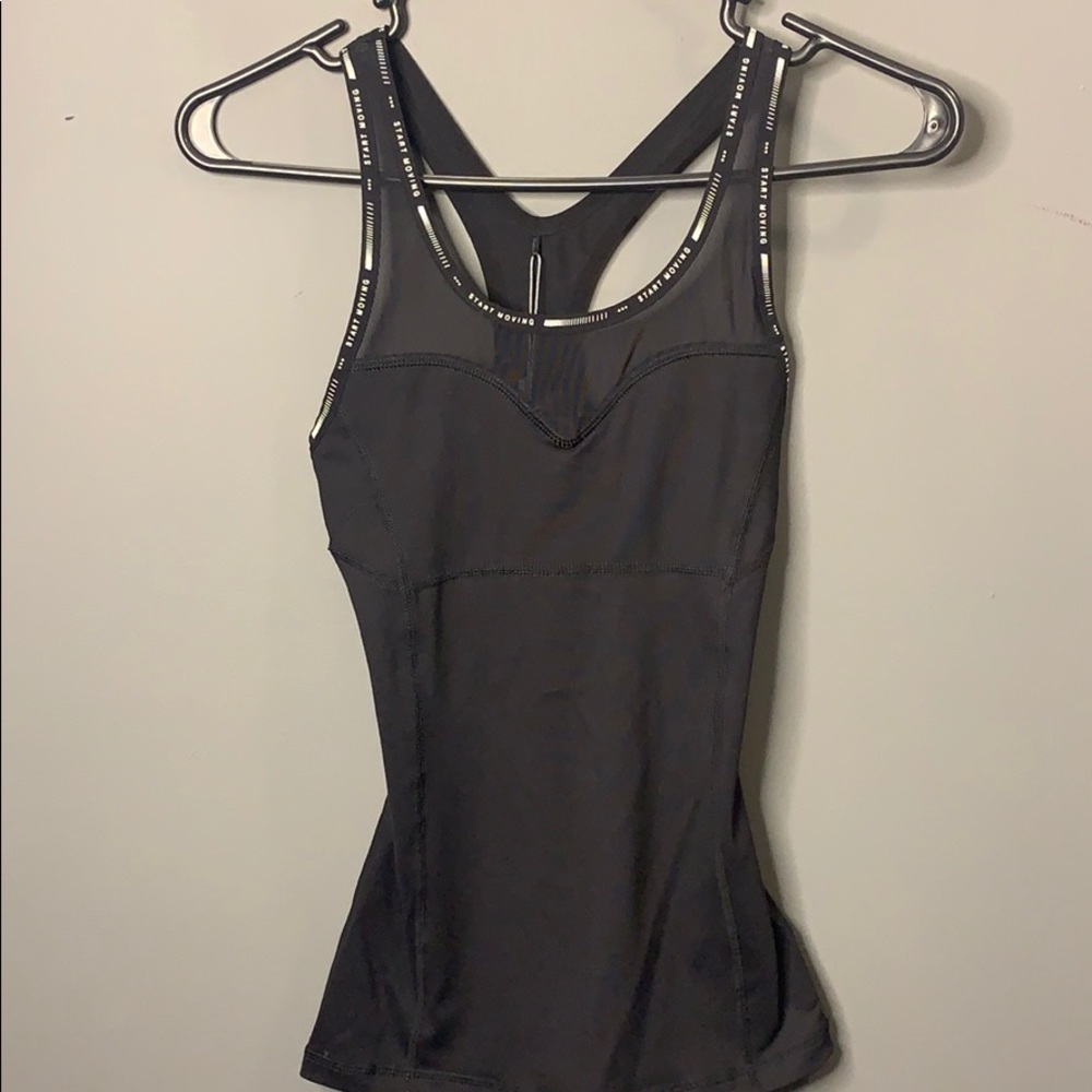 Bershka sport built in bra work out tank black XS